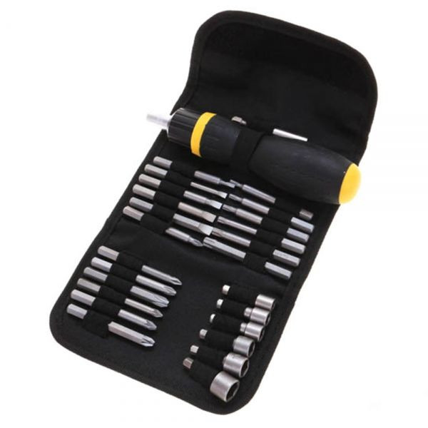 Набор насадок сменных с отверткой Калибр Профи НСО-27