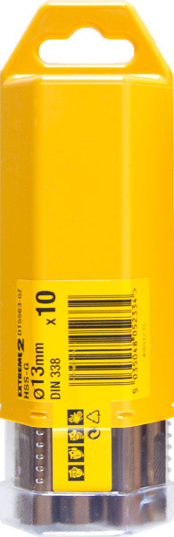 Сверло по металлу 13,0x151мм, Extreme 2 HSS-G DeWalt (10)