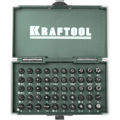 Набор кованых торсионных бит KRAFTOOL X-Drive Cr-Mo, система насечек "NSS", 50 предметов, 26065-H50