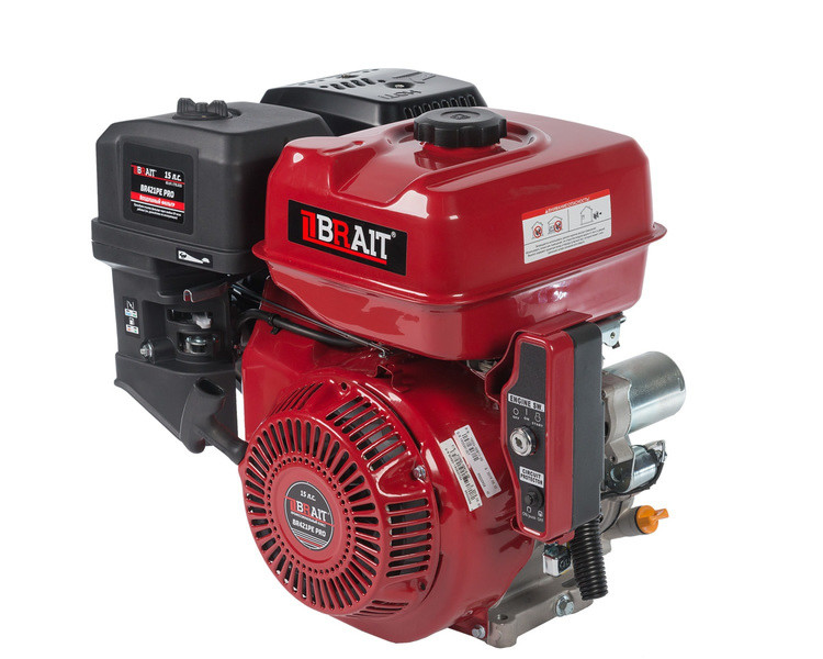 Двигатель BRAIT-445PE PRO | 17 л.с. | электростартер, шкив 25 мм., длина вала 63 мм.