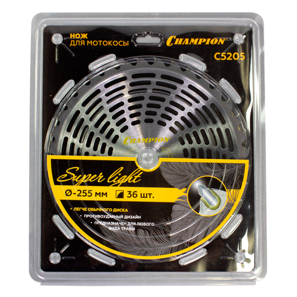 Нож с зубцами из твердого сплава Champion Super Light 36/255/25,4