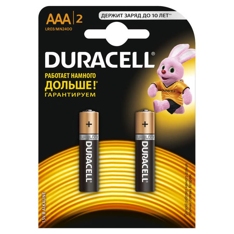 Батарейки DURAСELL Alkaline AAA LR03 BL-2 (40)