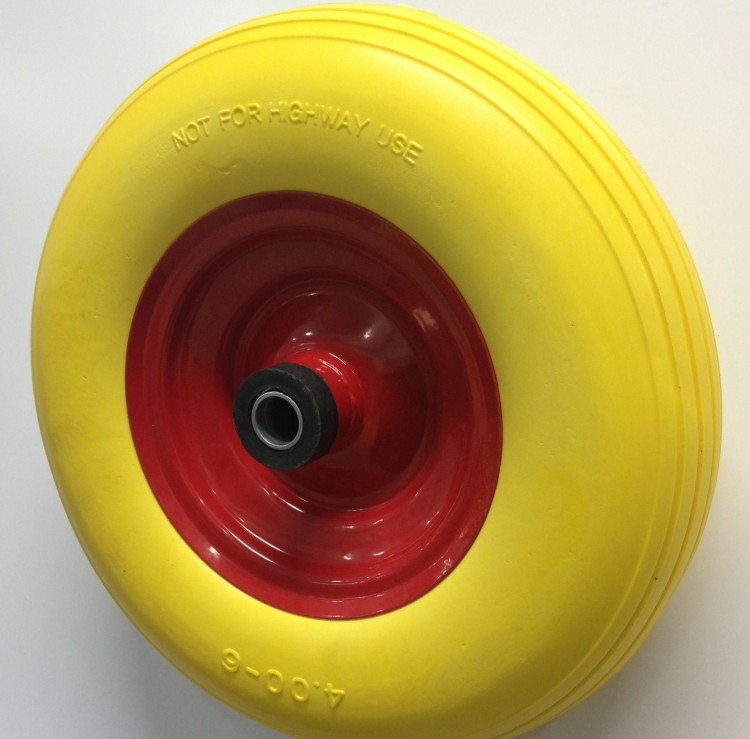 Колесо пенополиуретановое 4,00-6 Ø 16 (диск металл)