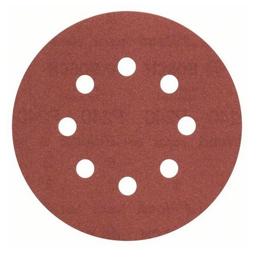 Круг шлифовальный по дереву, краске (50 шт; 125 мм; К240; 8 отверстий) Bosch 2608607830