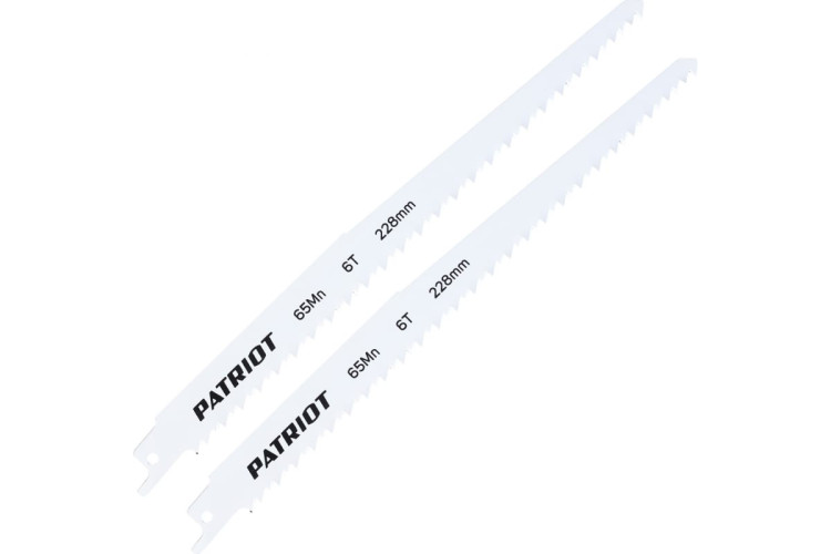 Полотно пильное PATRIOT для сабельной пилы, по дереву 228*19*1.27мм*6T