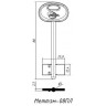 заготовка ключа МТМ-08ПЛ (MET2DP) конаково