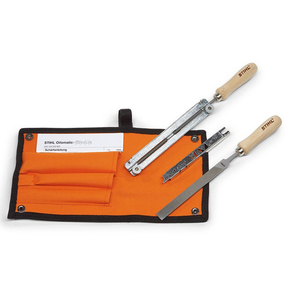 Набор напильников, заточной 4,8мм 0,325&quot;, кругл с державк + плоск + калибр + футляр