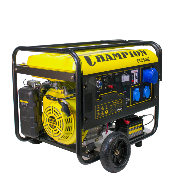 Генератор бензиновый CHAMPION GG6501E +ATS