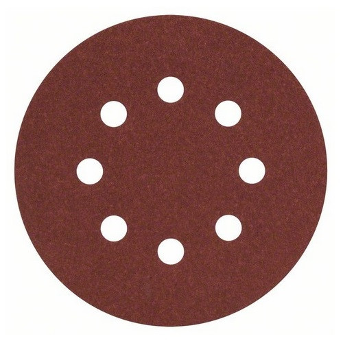 Круг шлифовальный по дереву, краске (50 шт; 125 мм; К100; 8 отверстий) Bosch 2608607827