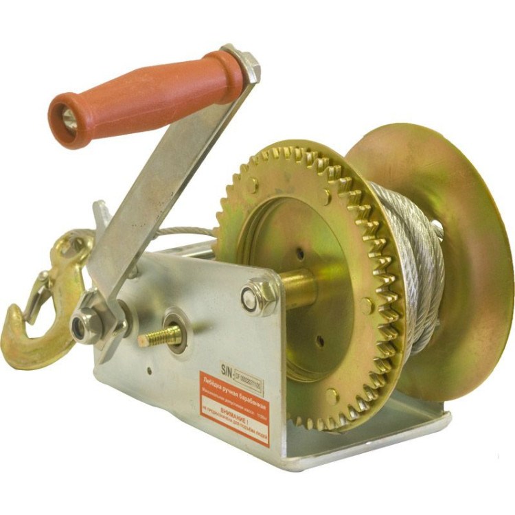 Лебедка ручная барабанная Калибр ЛБ-1100