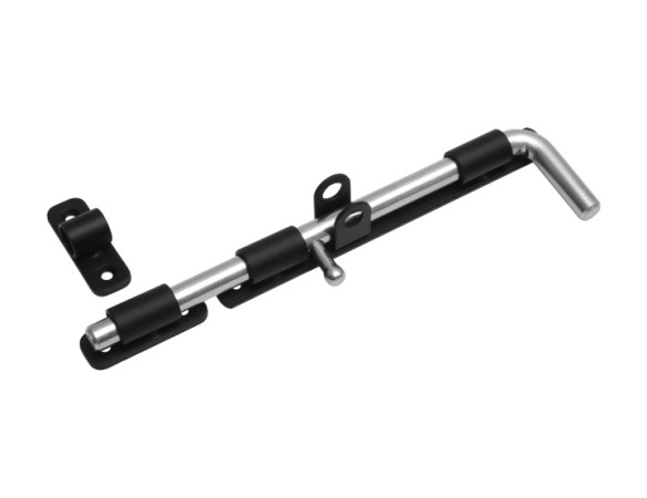 Задвижка "Домарт" дверная ЗД-250 мод.2 с проушиной (черный) (10)