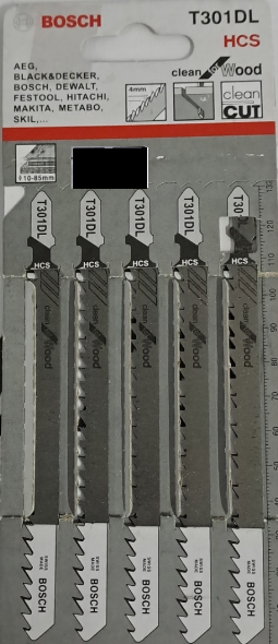 Пилки BOSCH Т 301 DL дер. 6-85, ламин. чист.