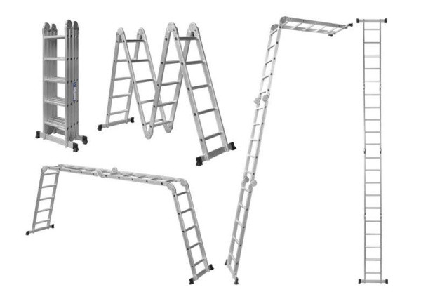 Лестница шарнирная 4х-секц. 4х5ступ. "PERILLA" А=5,78/2,78/1,5м, нагрузка150кг