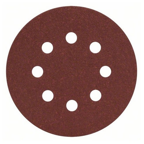 Круг шлифовальный по дереву, краске (50 шт; 125 мм; К60; 8 отверстий) Bosch 2608607825