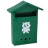 Почтовый ящик металлический "Домик" (фиксатор с ключом) (зеленый)