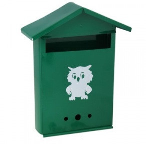 Почтовый ящик металлический "Домик" (фиксатор с ключом) (зеленый)