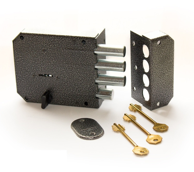 Замок накладной БИФ ЗН-2*З (ф18мм с задвижкой) Симеко