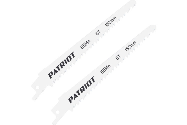 Полотно пильное PATRIOT для сабельной пилы, по дереву 152*19*1.27мм*6T