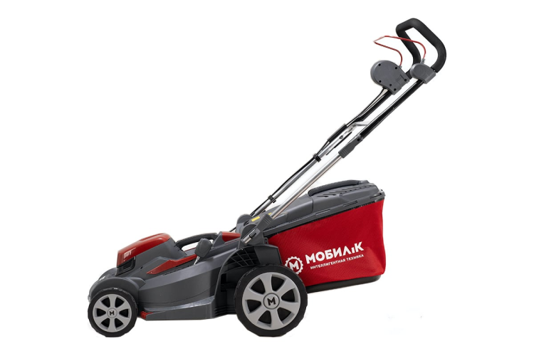Газонокосилка аккумуляторная МОБИЛ К XMA37 Комфорт 2х20 Вольт с аккумуляторами 4 Ач и двойным зарядн