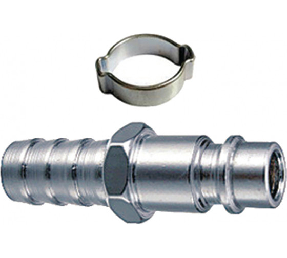 Втулка быстроразъемной муфты-елочка 10 мм, с обж. кольцом 10х15мм