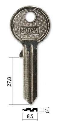 Заготовка для ключа DAF-1 ТИП англ. КНР