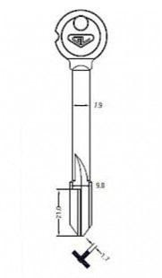 Заготовка ключа Крест KR-53 (оригинал)