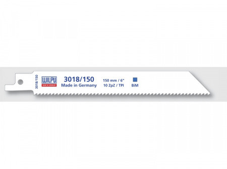 Полотно по металлу 3018/280 (5 шт; 280х19х0.9 мм; 260 мм; 10 TPI) WILPU 1482800005