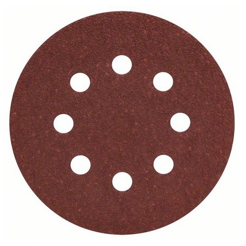 Круг шлифовальный по дереву, краске (50 шт; 125 мм; К40; 8 отверстий) Bosch 2608607824